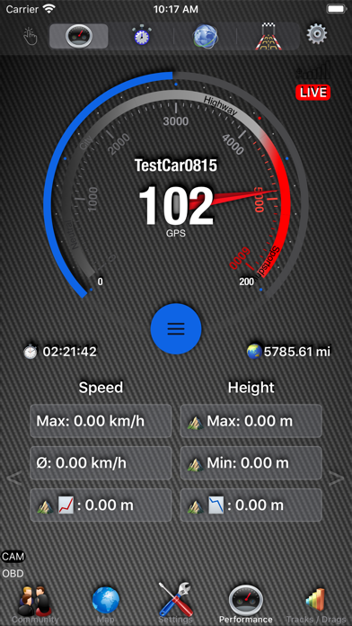 Car Performance Tracker Screenshot