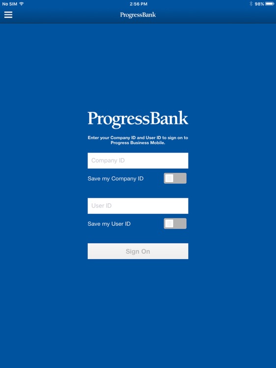 Progress Business Mobile-iPad