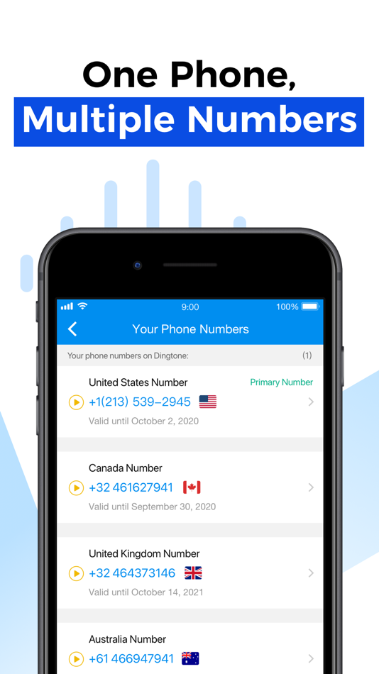 #9. Dingtone: Phone Calls + Texts (iOS) By: Sixapps Limited