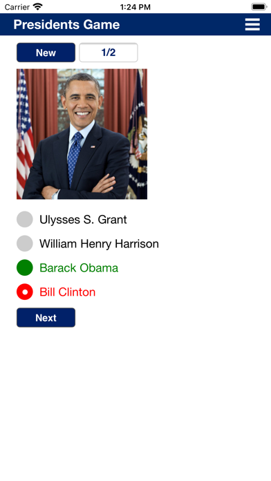 Presidents Game Screenshot