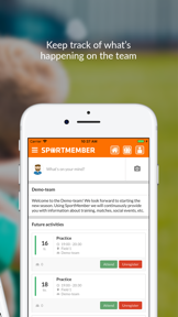 SportMember - Mobile team app screenshot