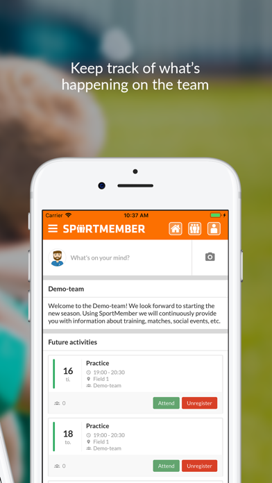 SportMember - Mobile team app Screenshot