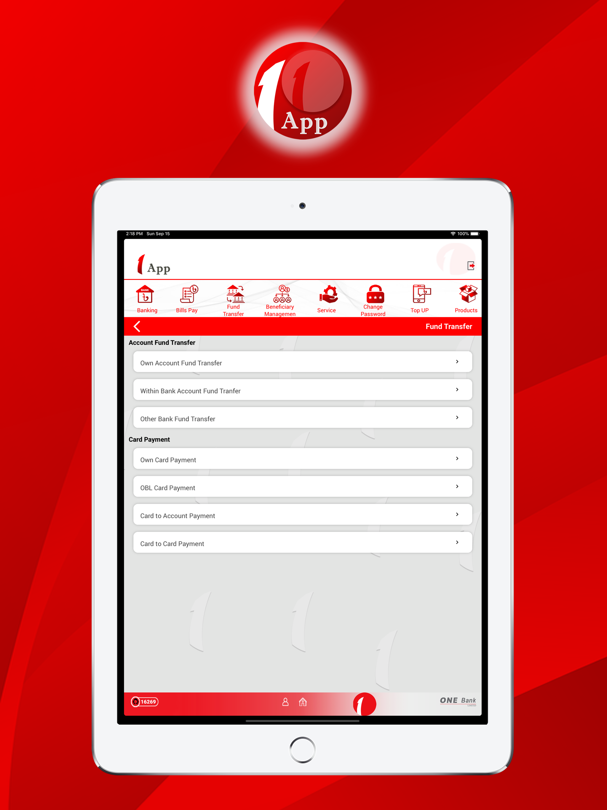 ONE Bank App