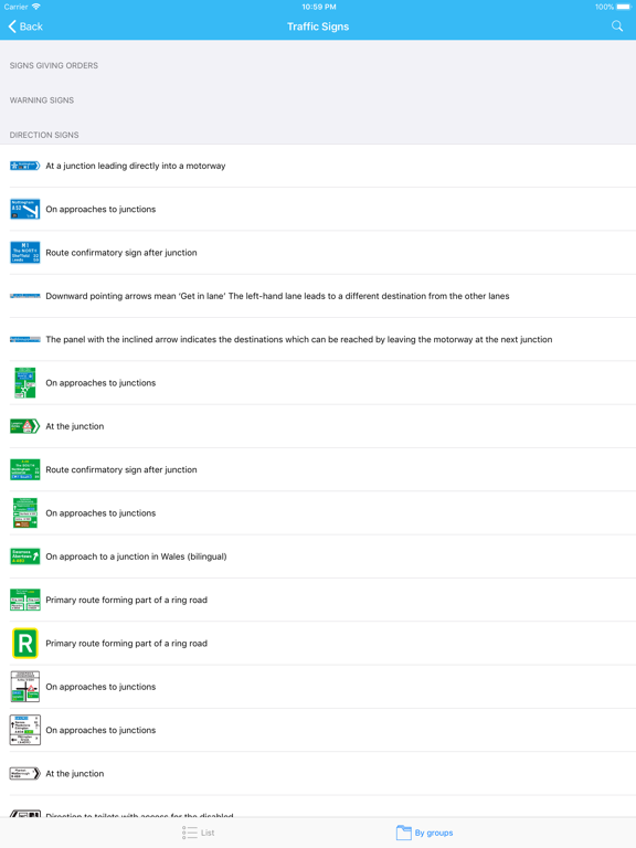 UK Road Signs: Test and Theory iPad screenshot 5 - Education app
