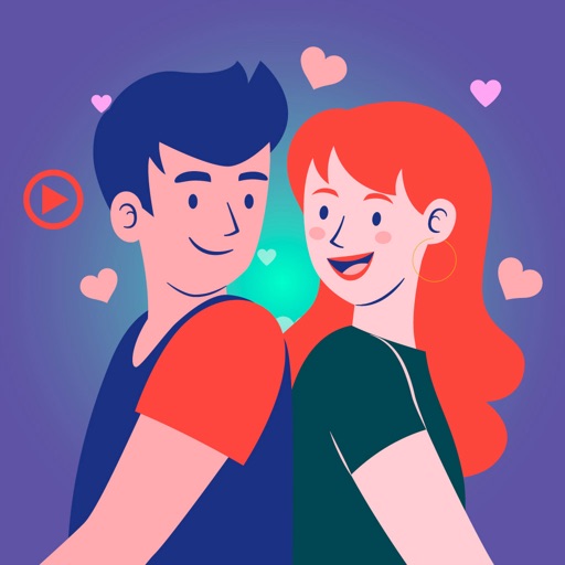 Animated Cute Couple Love