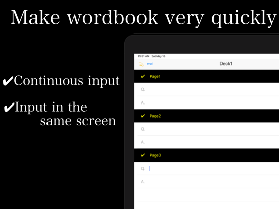 Simple wordcards Maker iPad screenshot