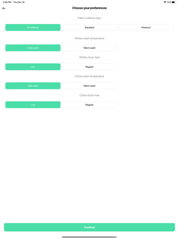 iClean Dry Cleaning & Laundry iPad screenshot 2 - Lifestyle app