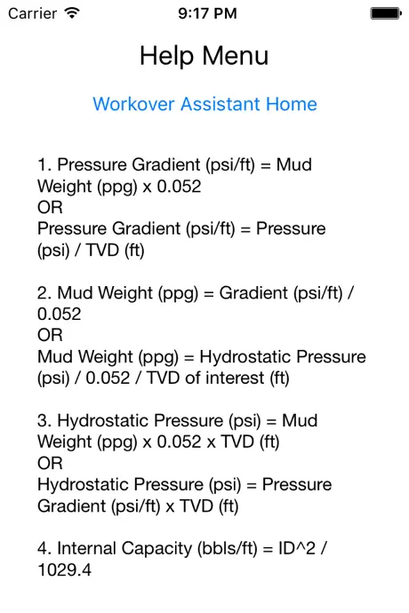 Workover Assistant