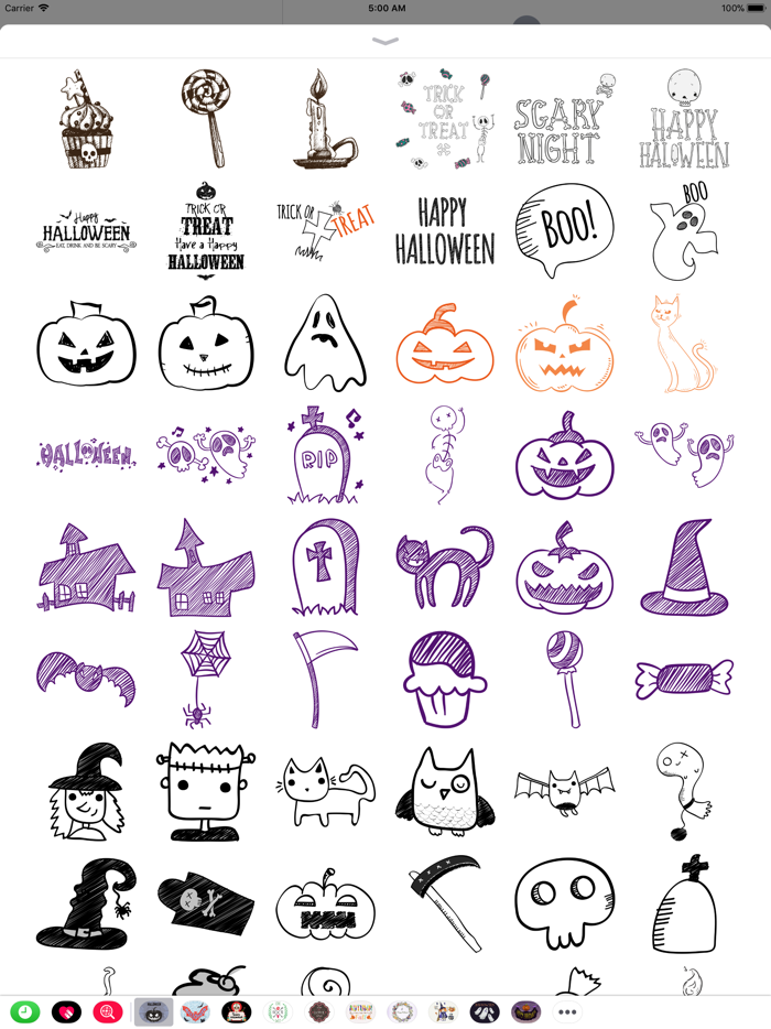 Halloween Sketch Elements