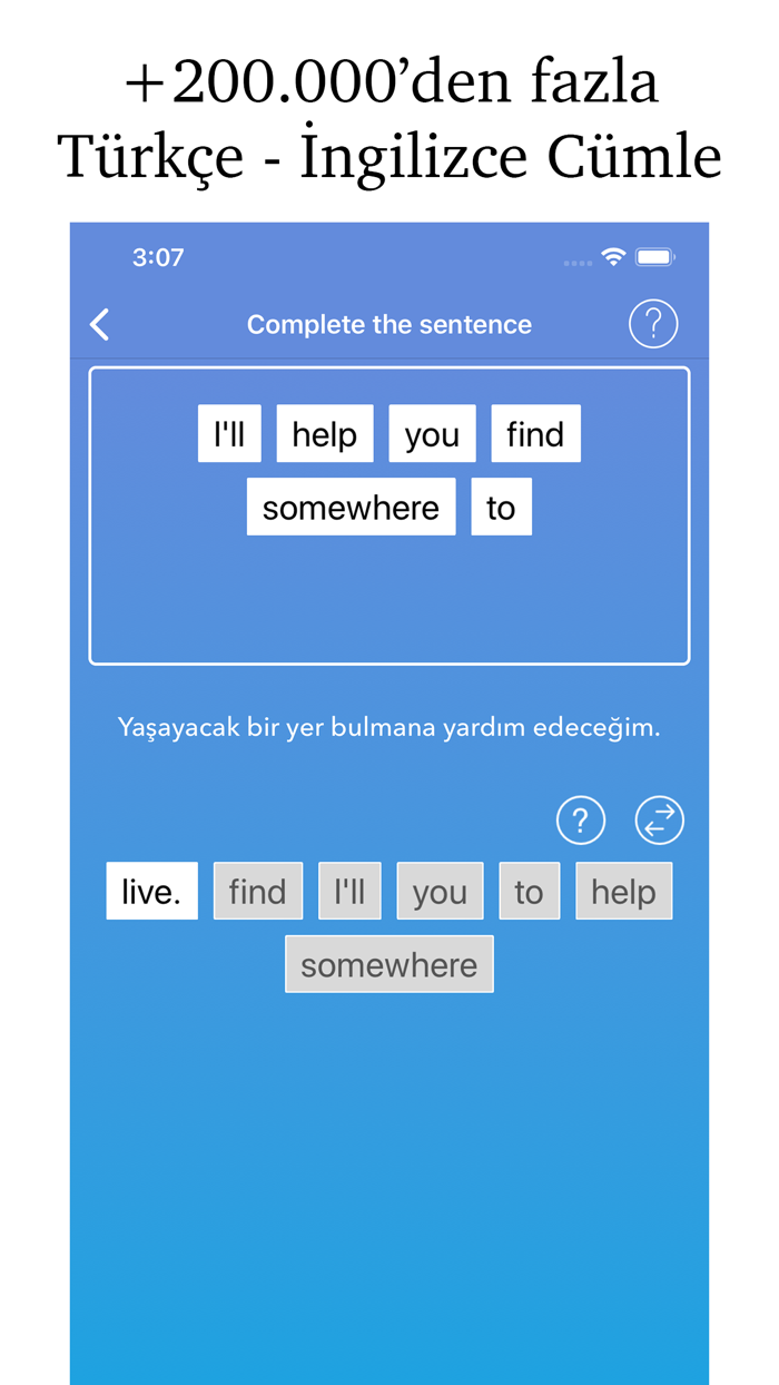 İngilizce öğren - Cümle Kur