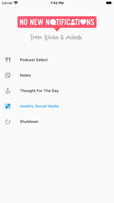 No New Notifications Screenshot