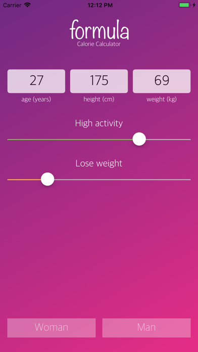 Formula: Calorie Calculator screenshot 2