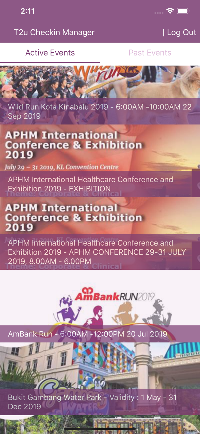 Ticket2u Check-in Manager