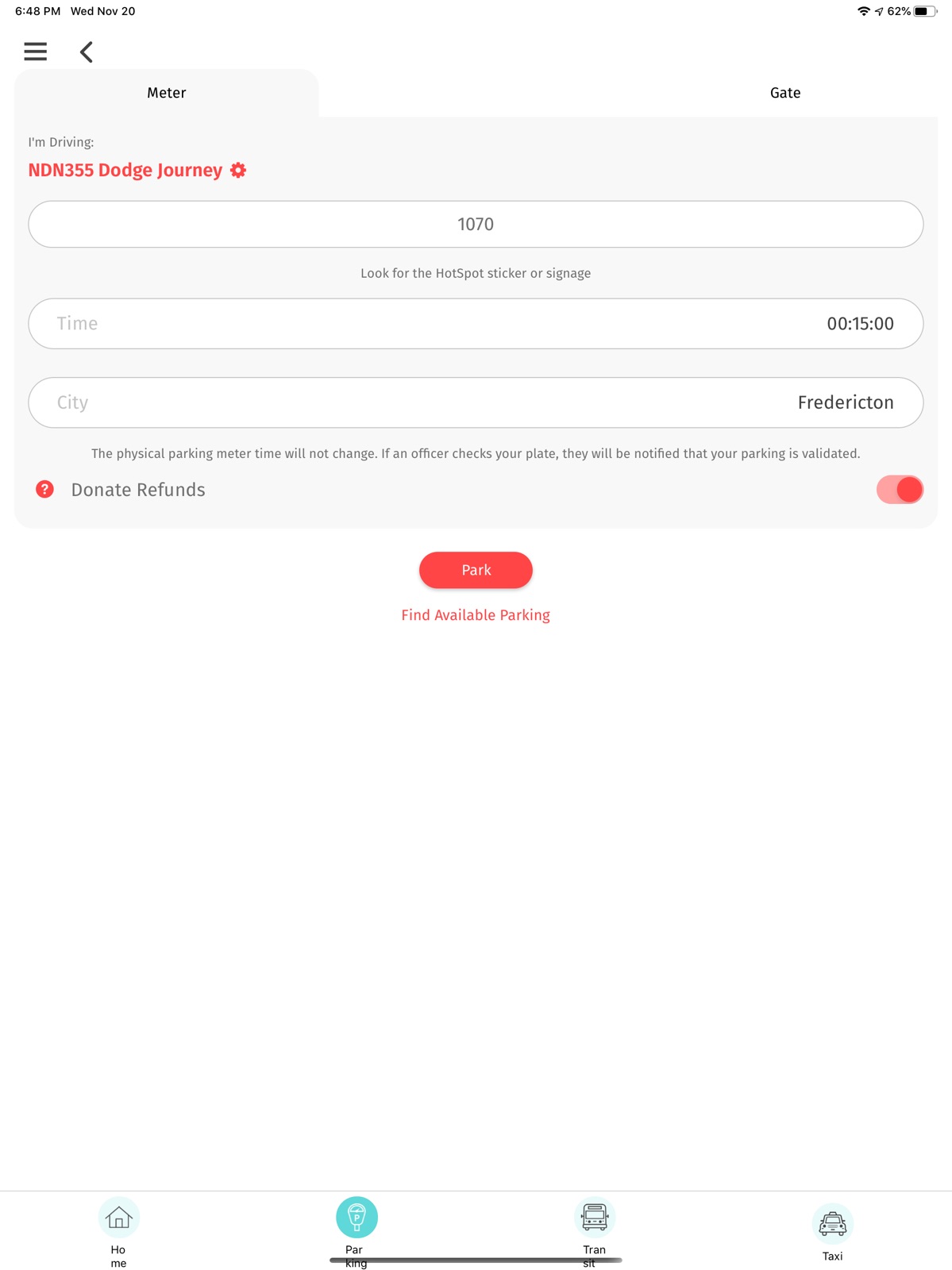 HotSpot Parking ipad screenshot 1