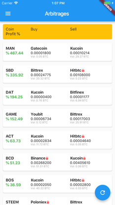 Arbitrage 724 - Crypto Coins screenshot 1