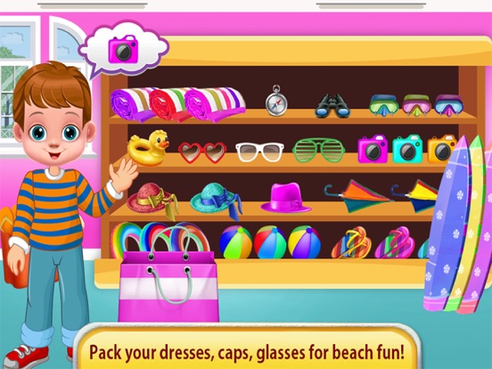 School Kids Summer Beach Fun iPad screenshot