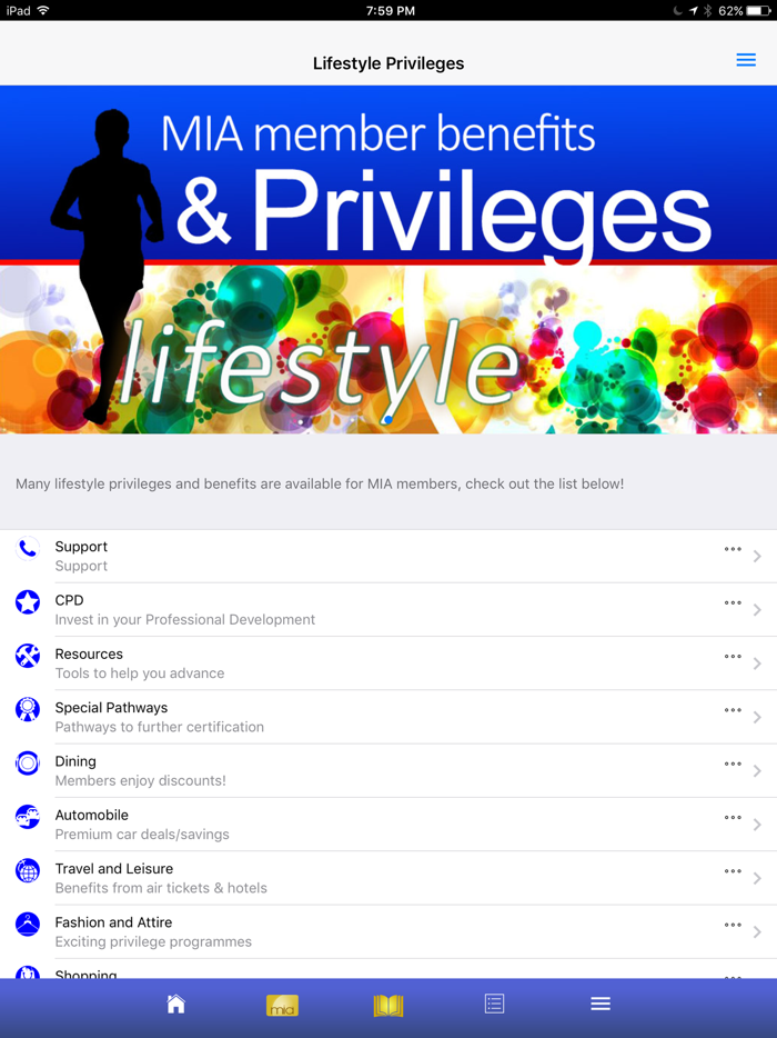 MIA Membership Privileges App