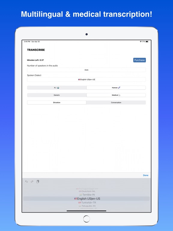 Audio Transcribe - SmartScribe iPad screenshot 2 - Utilities app