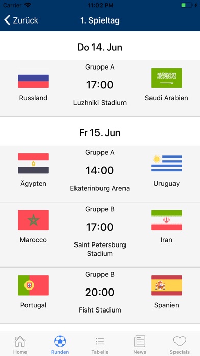 WM Plan - Die WM Spielplan App Screenshots