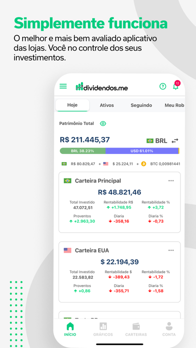 Dividendos: Ações, FIIs, BDR Screenshot