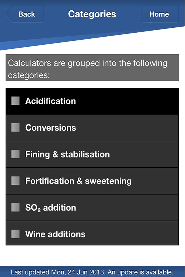 AWRI Winemaking Calculators screenshot 2