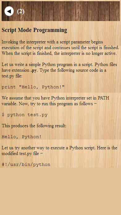 Python programming Tutorial Screenshot