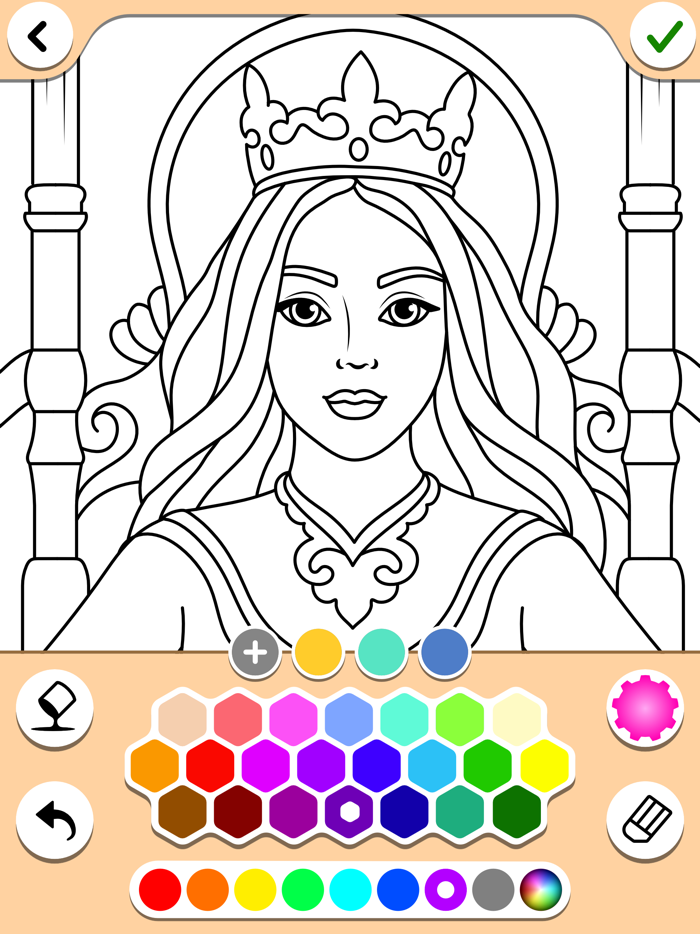 Princess coloring book 4 girls