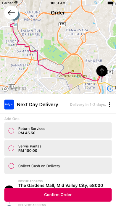 Matdespatch Consumer App Screenshot