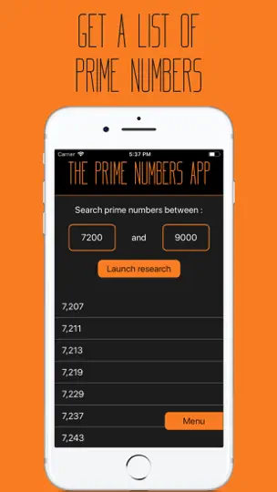 Screenshot von The Prime Numbers App auf dem iPhone 3
