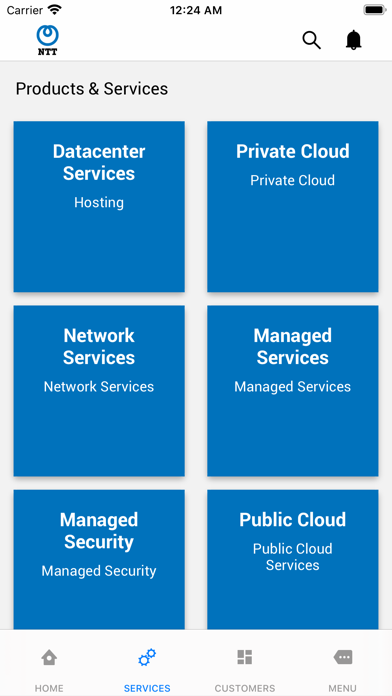 NTT India Mobile App Screenshot