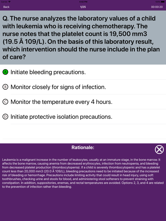 Pediatric Nursing Mock Test iPad screenshot