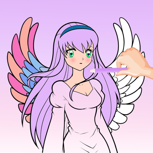 Anime & Manga Coloring Book Icon