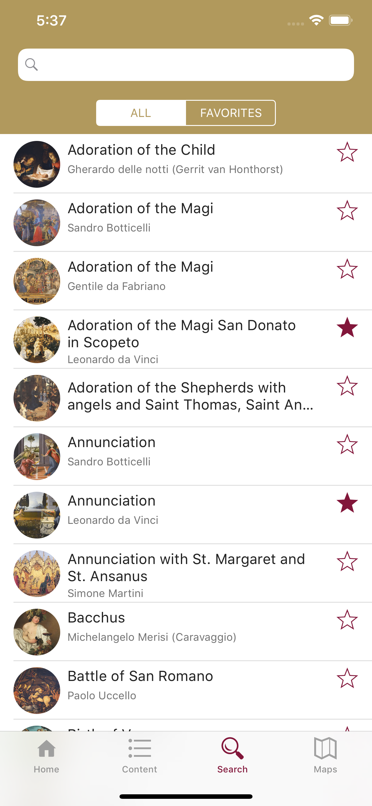 Uffizi Gallery screenshot 8