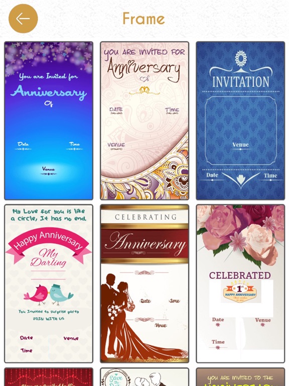 Screenshot #5 pour Anniversary Invitation Card HD