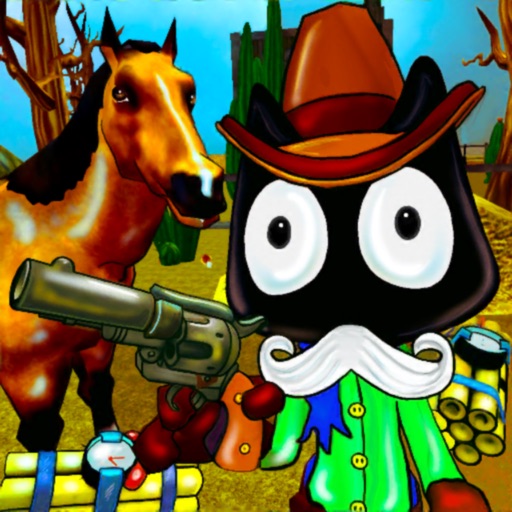 Cat Cowboy. Neighbor Escape iOS App