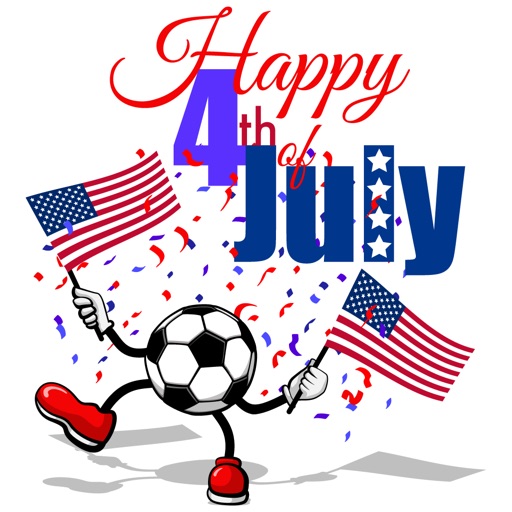 Soccer 4th of July Stickers icon