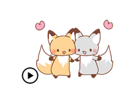 Animated Cute Fox Sticker