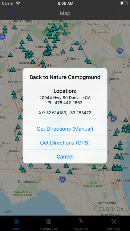 Georgia – Camping & RV spots