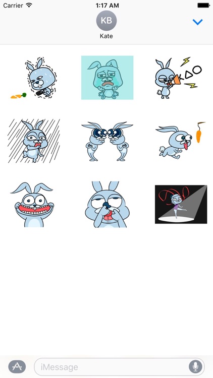 Crazy Rabbit Animated Stickers