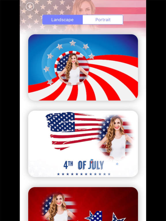 4th of July Day Photo Frames iPad screenshot 1 - Photo & Video app