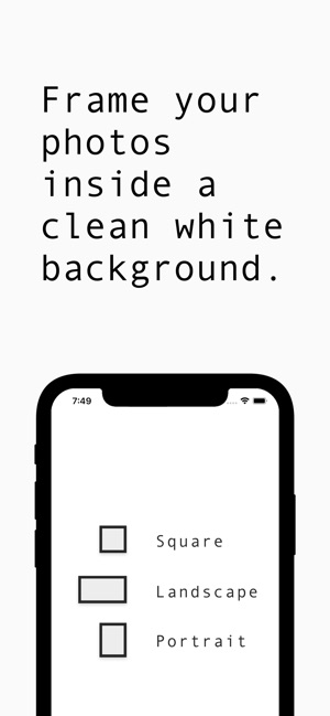 White Background Frame on the App Store