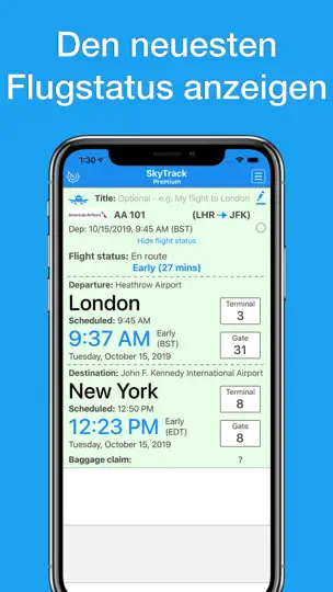 Screenshot von SkyTrack | Flugradar Fly Radar auf dem iPhone 7