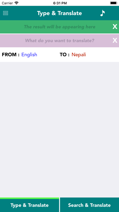 English to Nepali Translator Screenshot