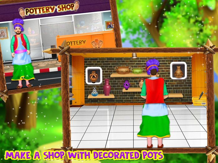 Indian pottery making shop