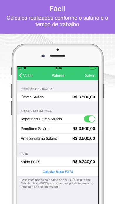 Go2Calc - Cálculo Trabalhista screenshot 2