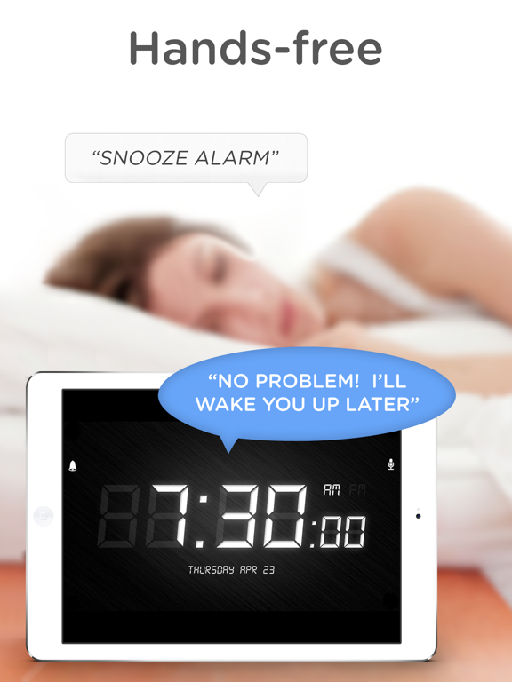 Screenshot #4 pour SpeakToSnooze Alarm Clock HD