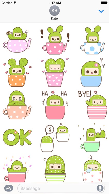 Cute Cacti Cactus Stickers