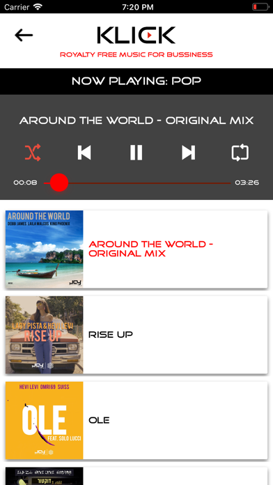 KLICK MUSIC Screenshot