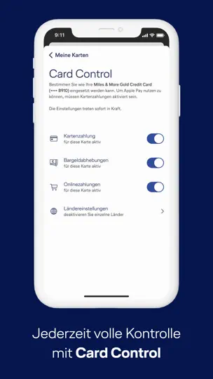 Screenshot von Miles & More Credit Card auf dem iPhone 5