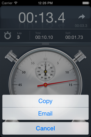 Скриншот из Stopwatch+ for Track & Field